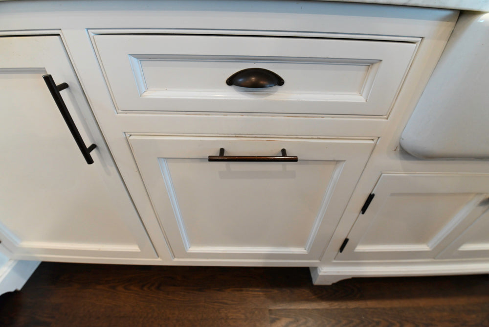 "The Prescott" Transitional White Kitchen with Island, Sub-Zero & Viking Appliances