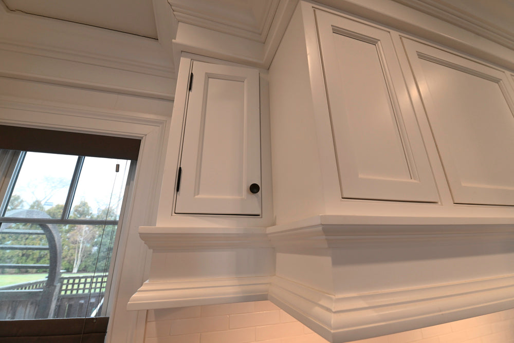 "The Prescott" Transitional White Kitchen with Island, Sub-Zero & Viking Appliances