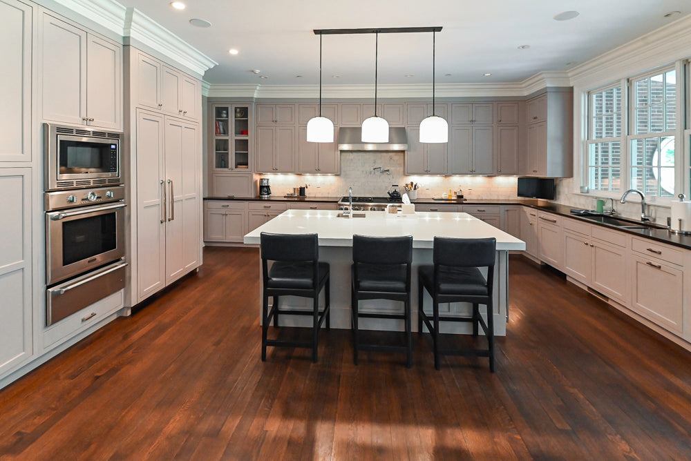 Plain & Fancy Repose Gray Transitional Kitchen with Thermador Appliances