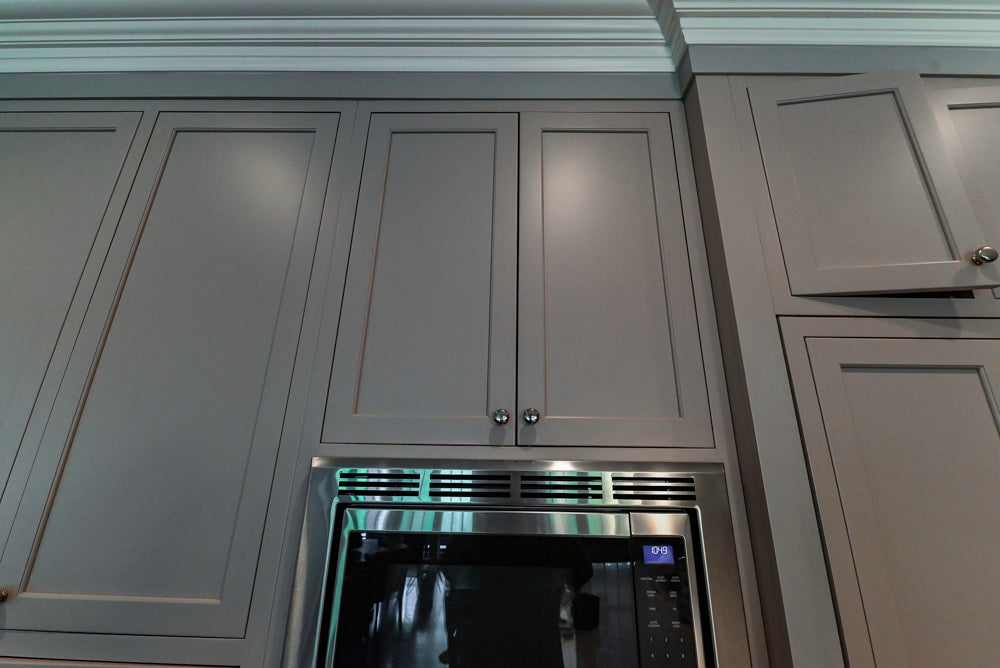 Plain & Fancy Repose Gray Transitional Kitchen with Thermador Appliances