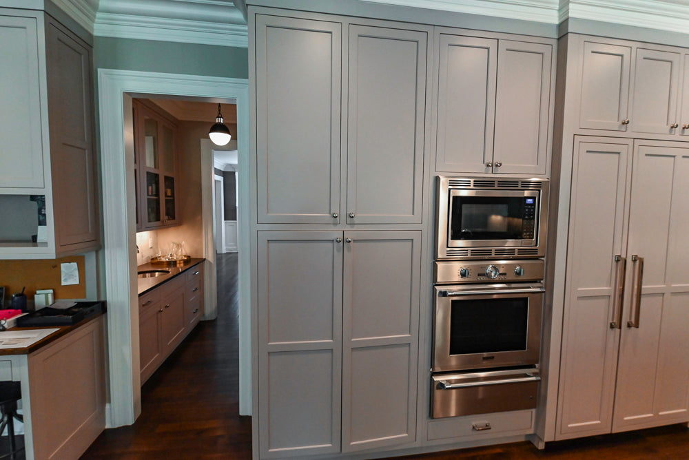 Plain & Fancy Repose Gray Transitional Kitchen with Thermador Appliances