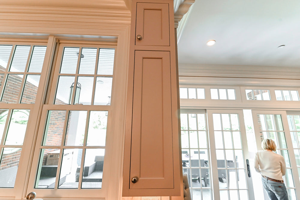 Plain & Fancy Repose Gray Transitional Kitchen with Thermador Appliances