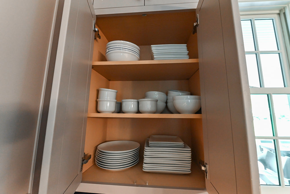 Plain & Fancy Repose Gray Transitional Kitchen with Thermador Appliances
