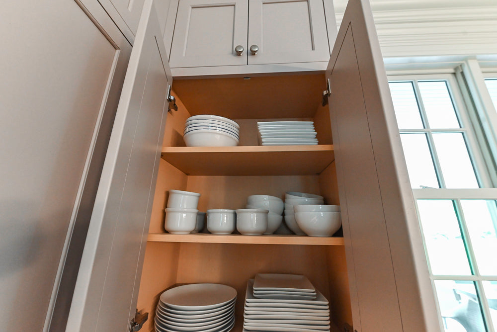 Plain & Fancy Repose Gray Transitional Kitchen with Thermador Appliances