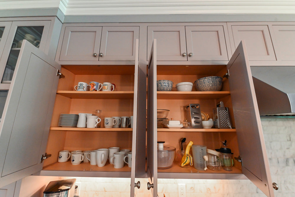 Plain & Fancy Repose Gray Transitional Kitchen with Thermador Appliances