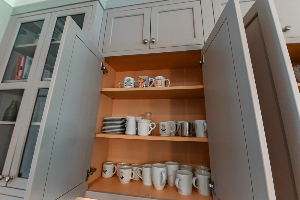 Plain & Fancy Repose Gray Transitional Kitchen with Thermador Appliances