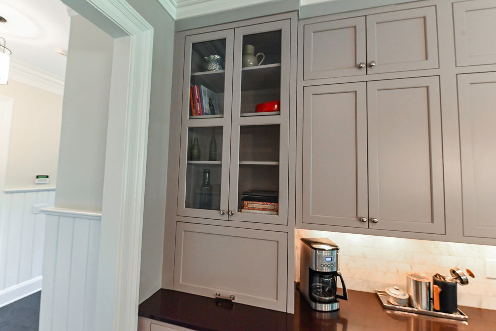 Plain & Fancy Repose Gray Transitional Kitchen with Thermador Appliances