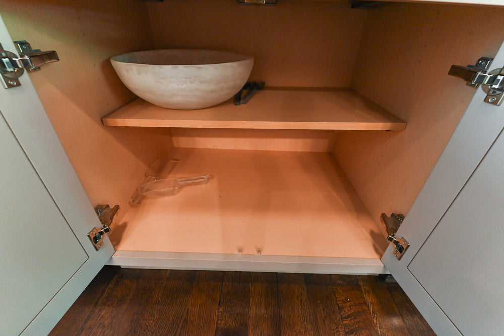 Plain & Fancy Repose Gray Transitional Butler's Pantry with Ice Maker & Wine Cooler