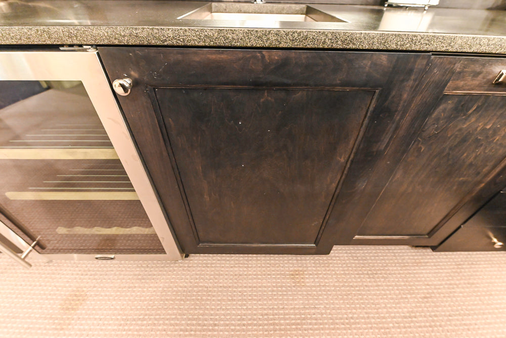 "The Beaumont" Transitional Dark Brown Wood Wet Bar with Appliances