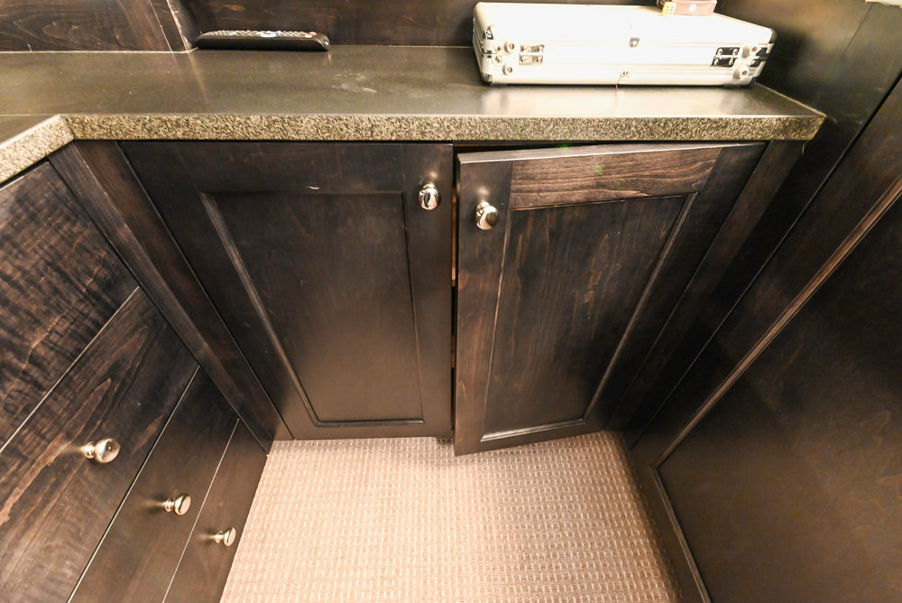 "The Beaumont" Transitional Dark Brown Wood Wet Bar with Appliances