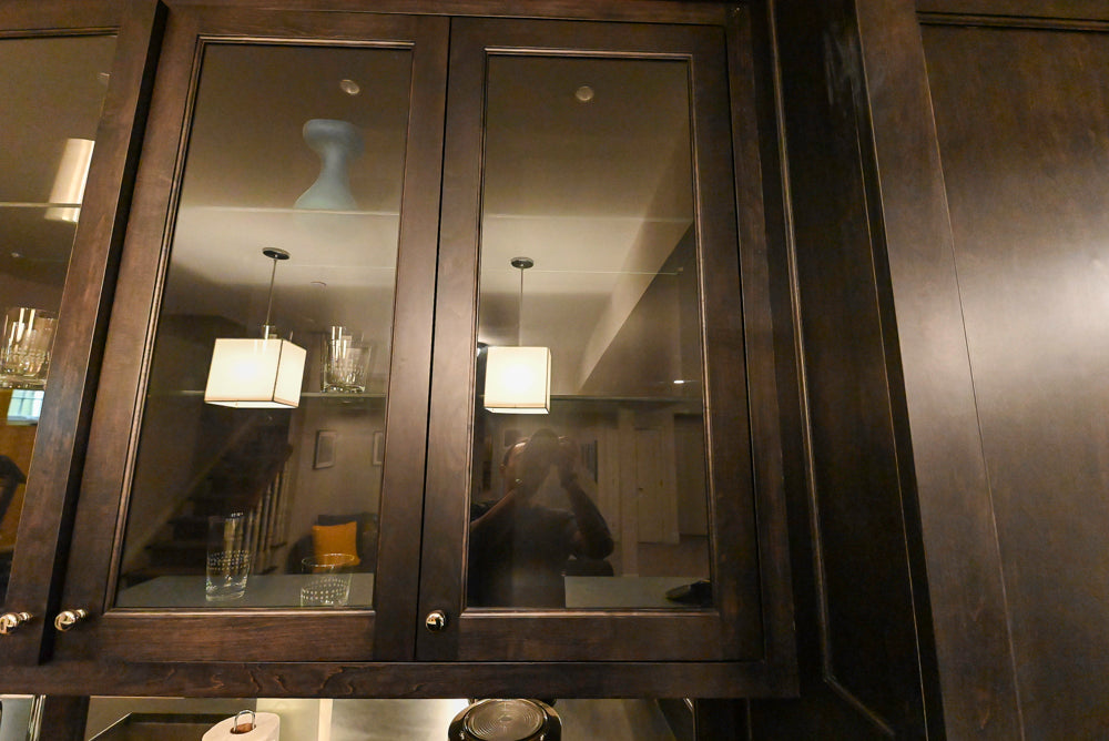 "The Beaumont" Transitional Dark Brown Wood Wet Bar with Appliances