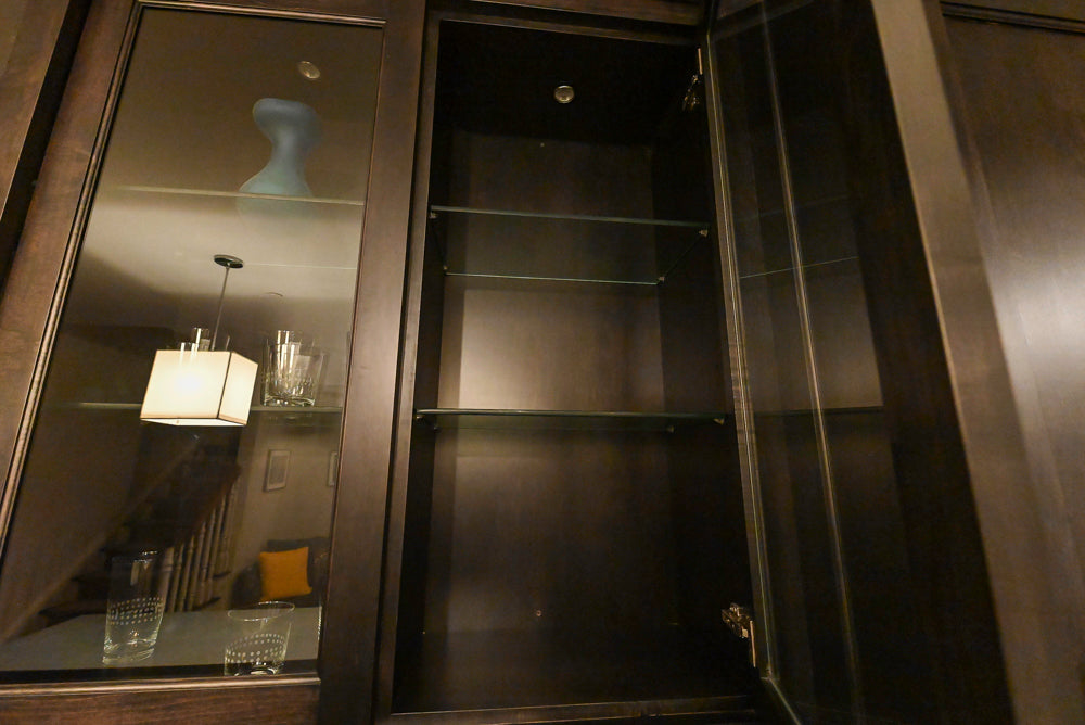 "The Beaumont" Transitional Dark Brown Wood Wet Bar with Appliances