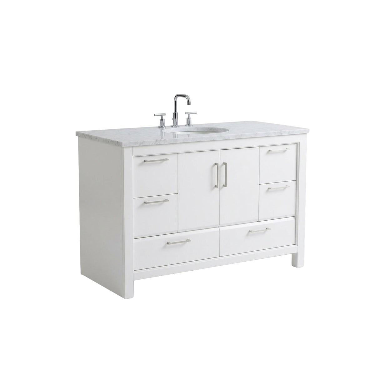 Fairmont Designs 49.5" Transitional White Freestanding Single Vanity