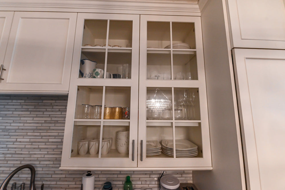 Plain & Fancy Transitional White Kitchen with Thermador Range