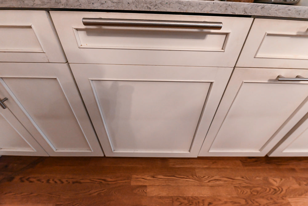 Plain & Fancy Transitional White Kitchen with Thermador Range