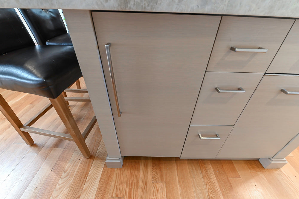 Cuiffo Cabinetry Transitional White Kitchen with Island & JennAir Appliances