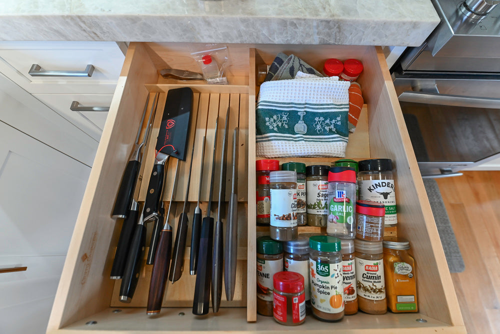 Cuiffo Cabinetry Transitional White Kitchen with Island & JennAir Appliances