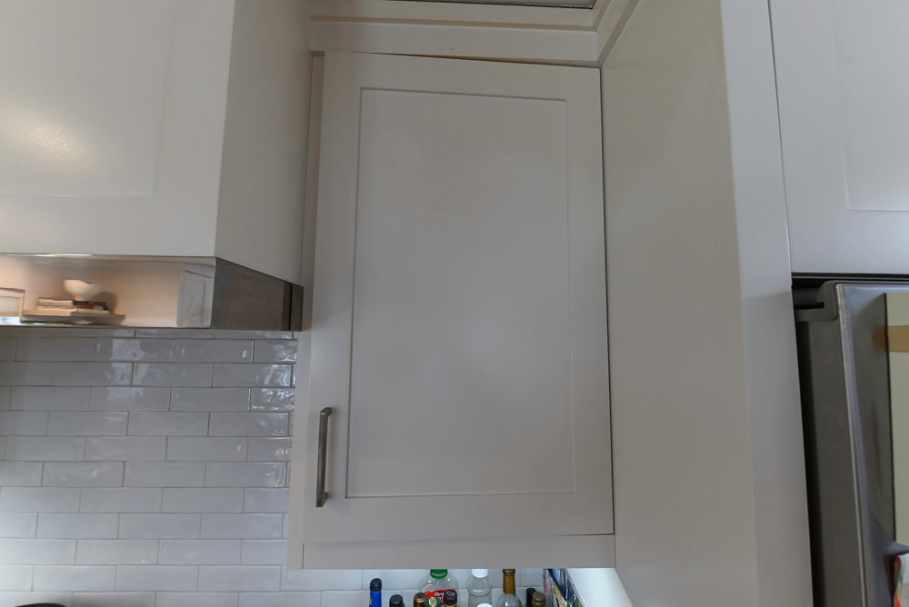 Cuiffo Cabinetry Transitional White Kitchen with Island & JennAir Appliances