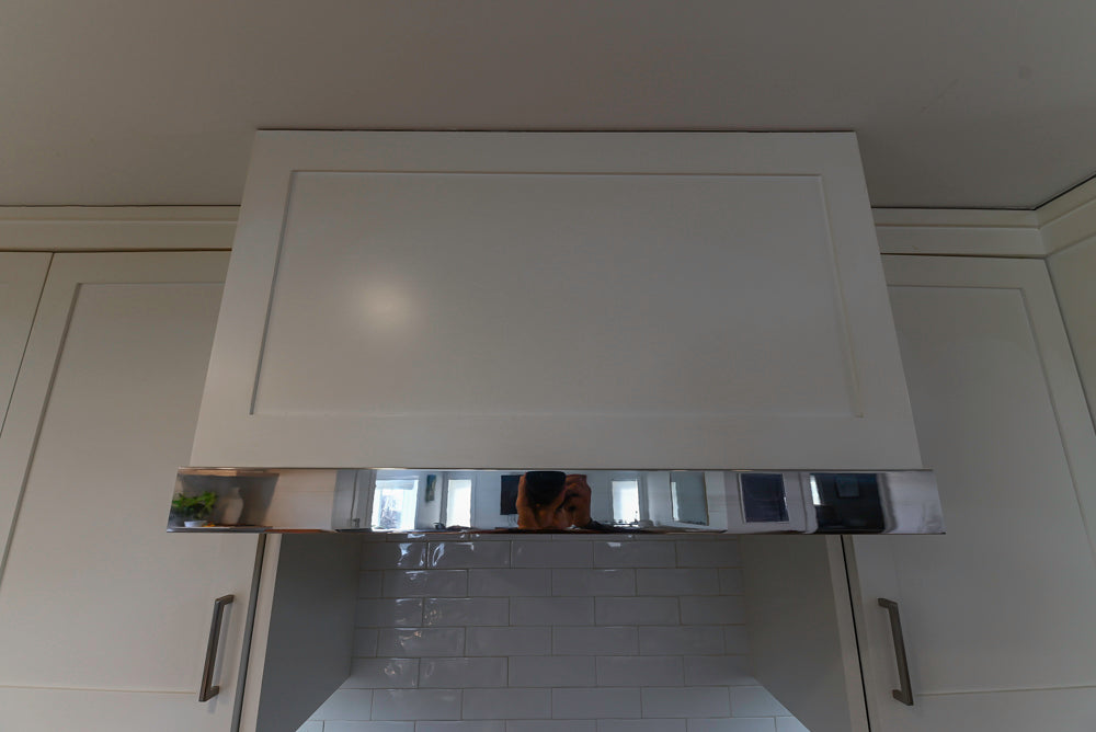 Cuiffo Cabinetry Transitional White Kitchen with Island & JennAir Appliances