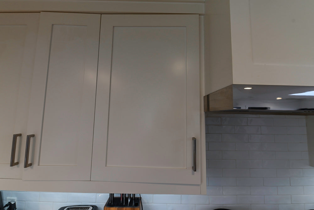 Cuiffo Cabinetry Transitional White Kitchen with Island & JennAir Appliances