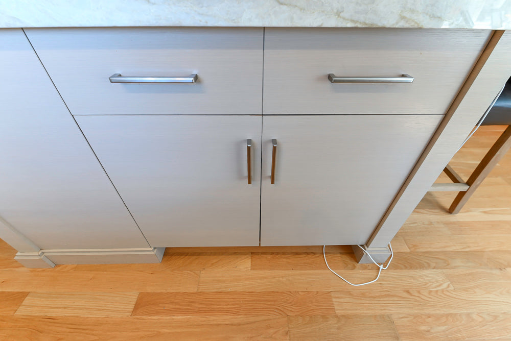 Cuiffo Cabinetry Transitional White Kitchen with Island & JennAir Appliances