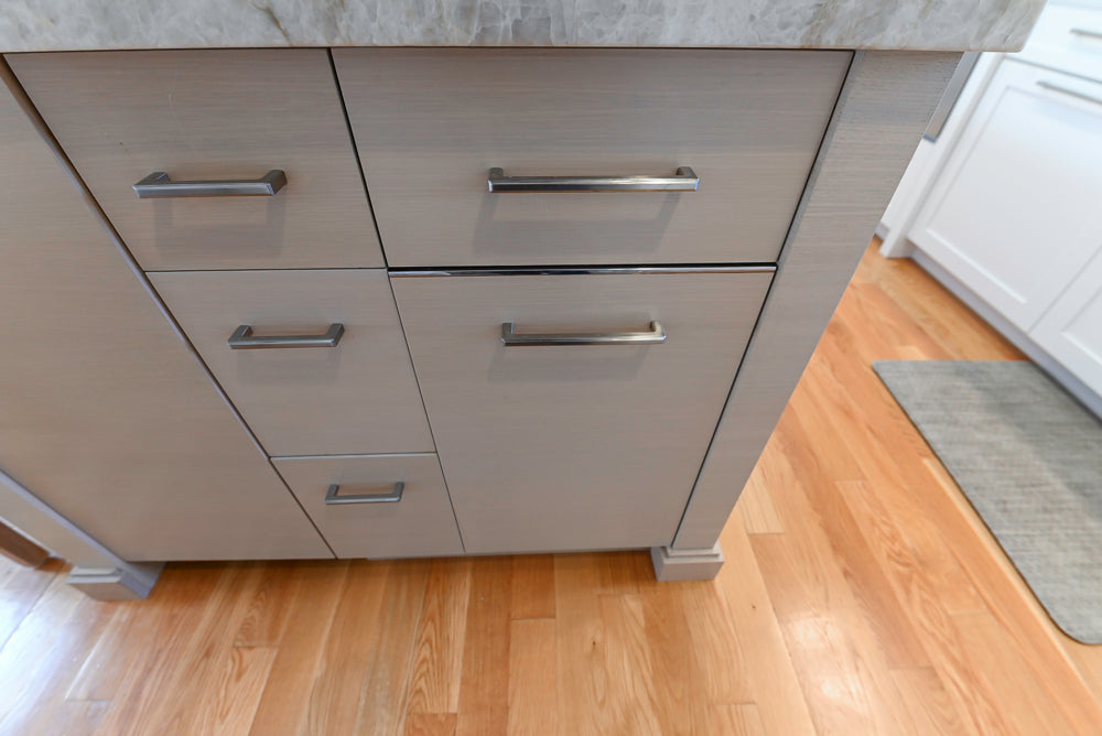 Cuiffo Cabinetry Transitional White Kitchen with Island & JennAir Appliances