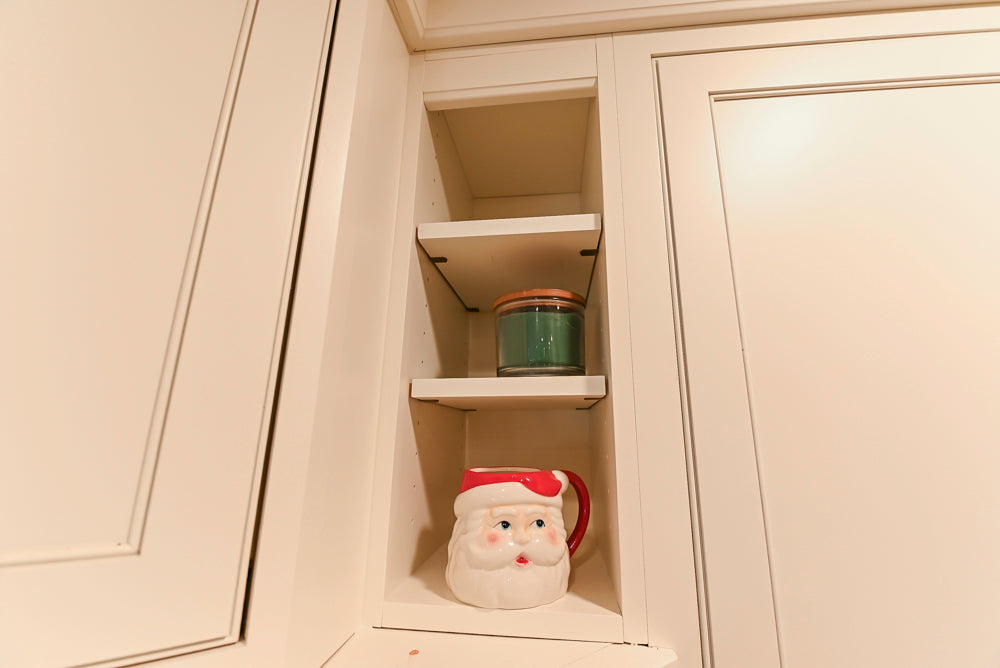 Plain & Fancy White Kitchen with Side Pantry & Appliances