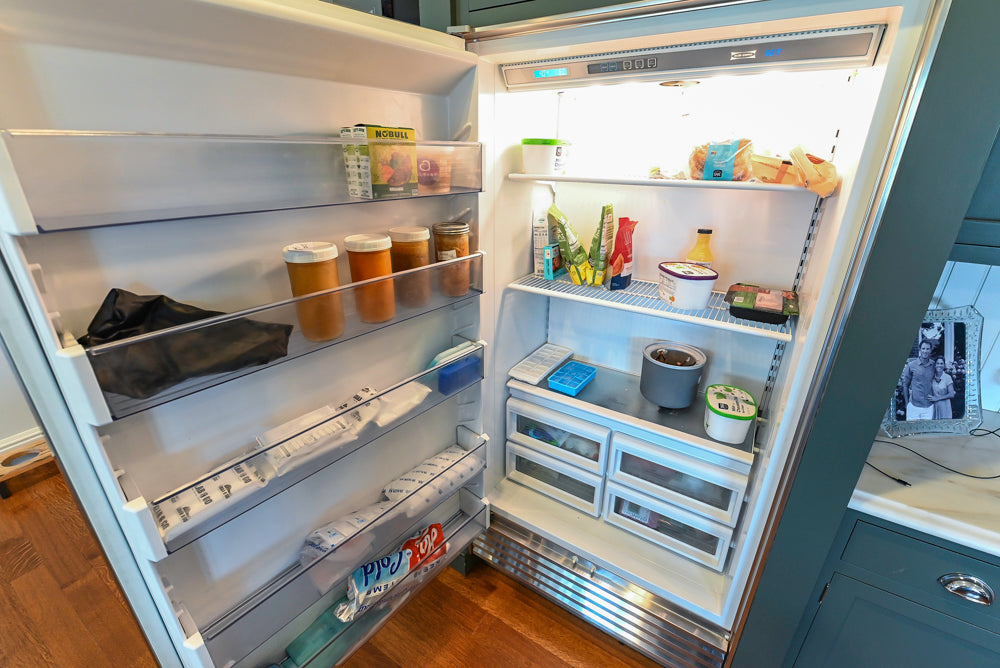 Rutt Transitional Sage Green Kitchen with Island, Viking & Sub-Zero Appliances