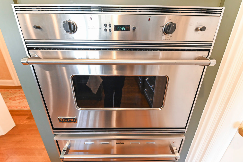 Rutt Transitional Sage Green Kitchen with Island, Viking & Sub-Zero Appliances