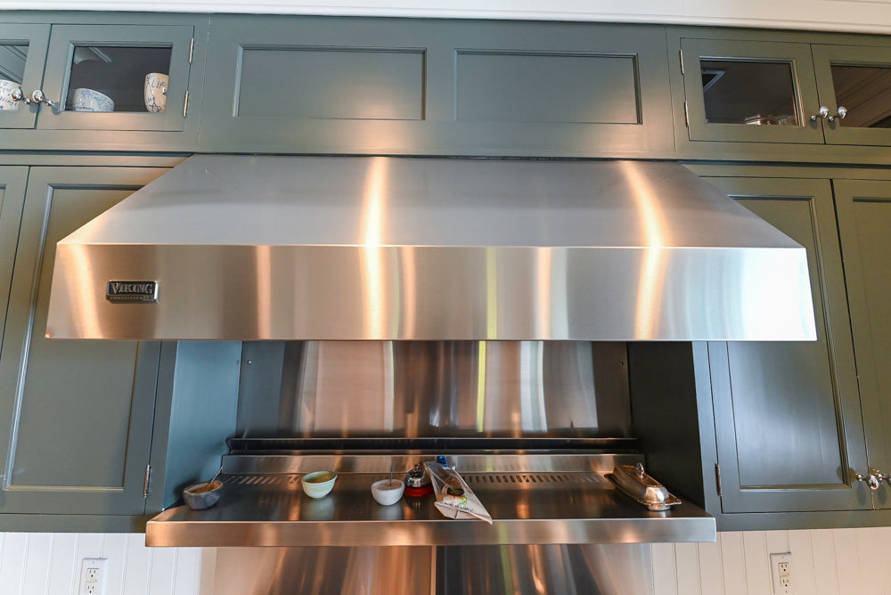 Rutt Transitional Sage Green Kitchen with Island, Viking & Sub-Zero Appliances