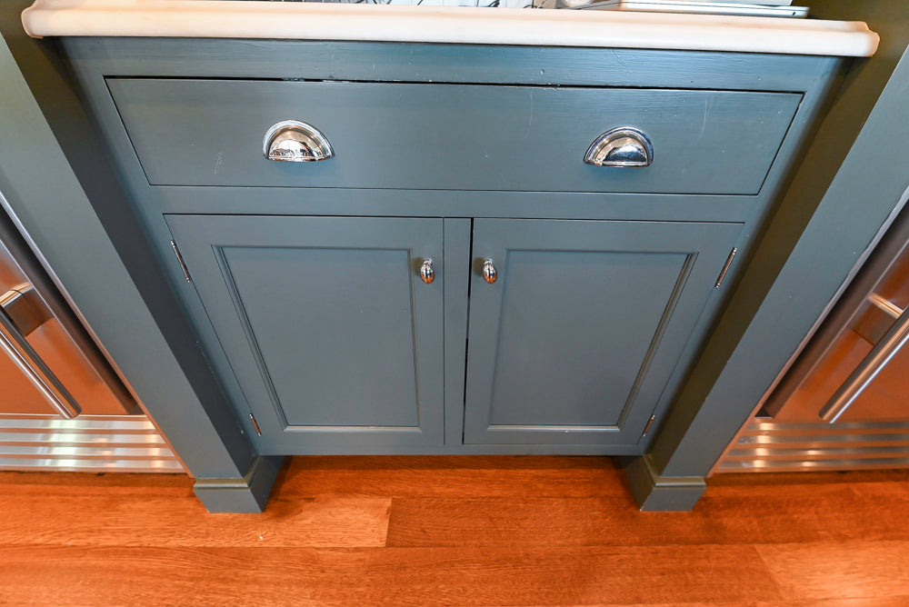 Rutt Transitional Sage Green Kitchen with Island, Viking & Sub-Zero Appliances