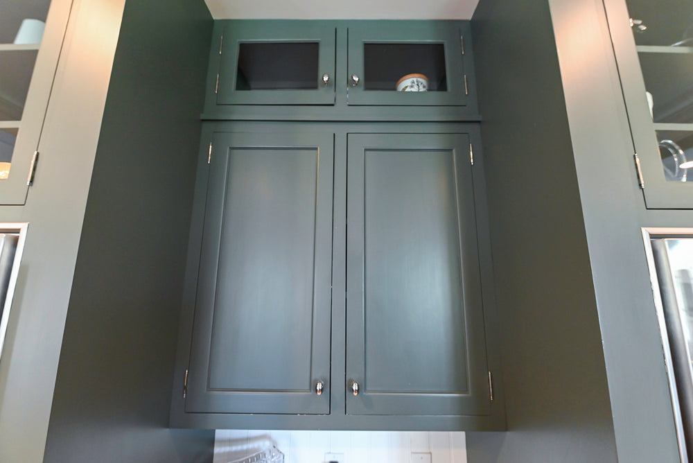 Rutt Transitional Sage Green Kitchen with Island, Viking & Sub-Zero Appliances
