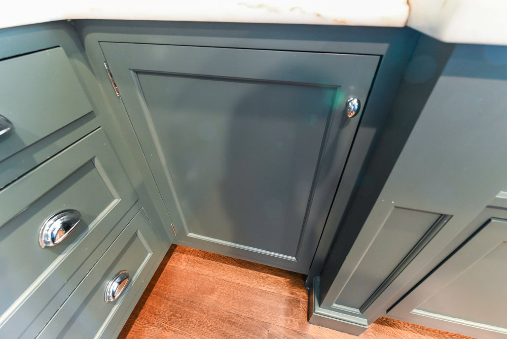 Rutt Transitional Sage Green Kitchen with Island, Viking & Sub-Zero Appliances