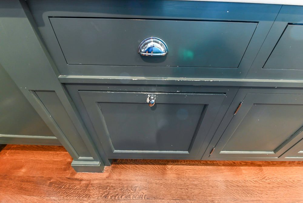 Rutt Transitional Sage Green Kitchen with Island, Viking & Sub-Zero Appliances