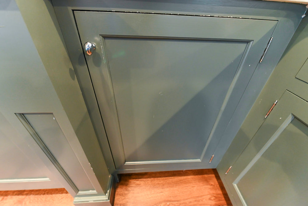 Rutt Transitional Sage Green Kitchen with Island, Viking & Sub-Zero Appliances
