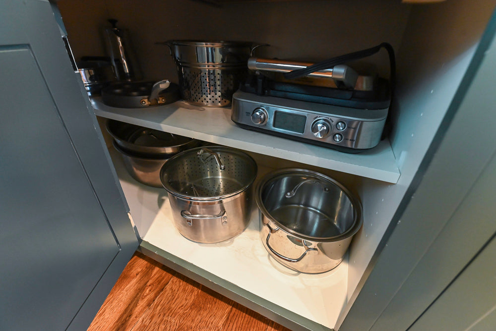 Rutt Transitional Sage Green Kitchen with Island, Viking & Sub-Zero Appliances