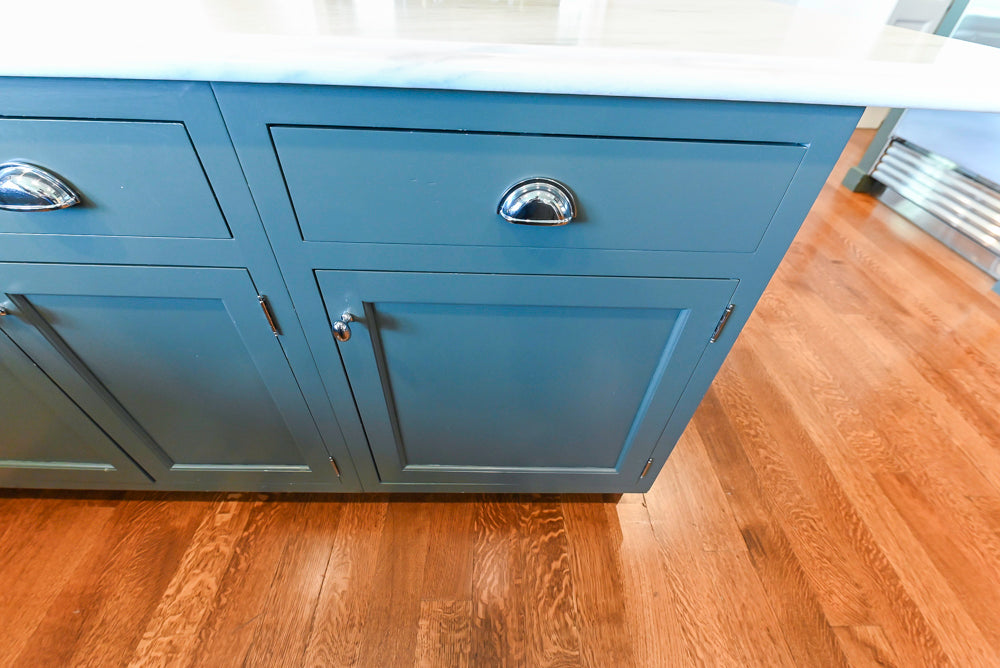 Rutt Transitional Sage Green Kitchen with Island, Viking & Sub-Zero Appliances