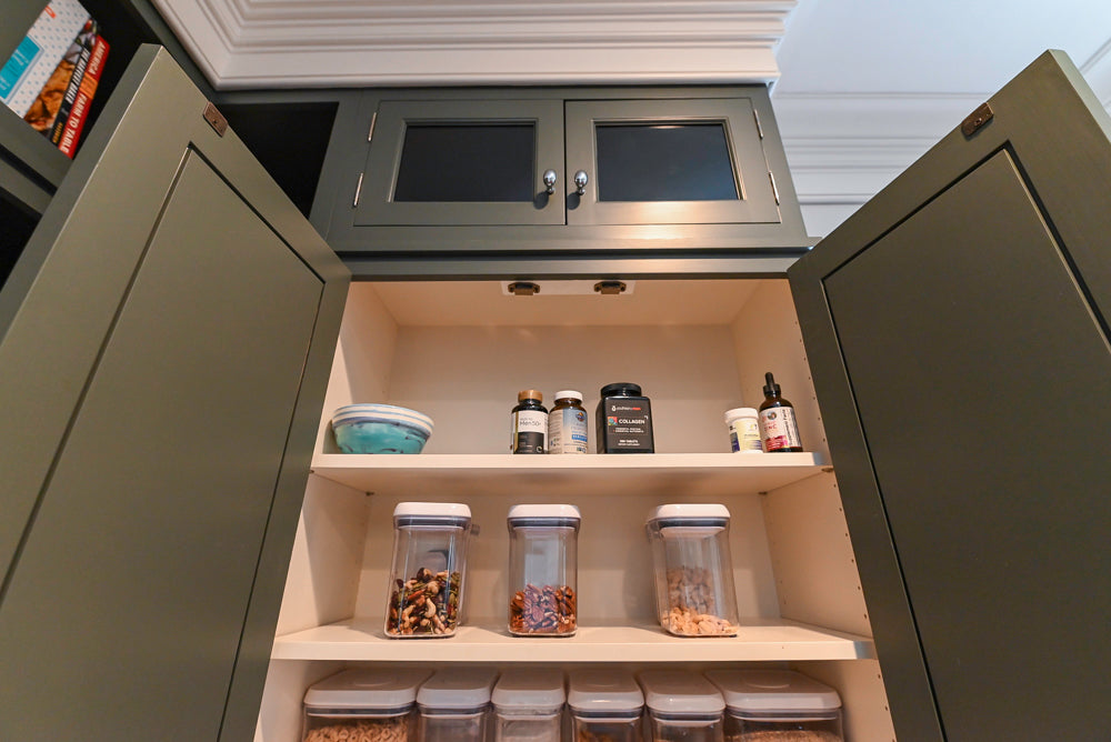 Rutt Transitional Sage Green Kitchen with Island, Viking & Sub-Zero Appliances