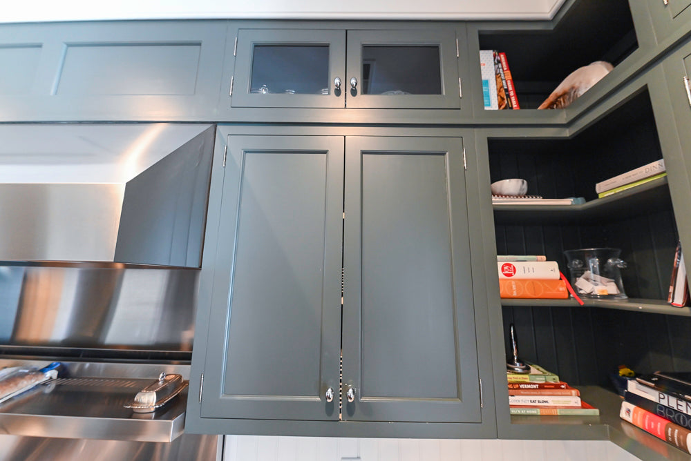 Rutt Transitional Sage Green Kitchen with Island, Viking & Sub-Zero Appliances