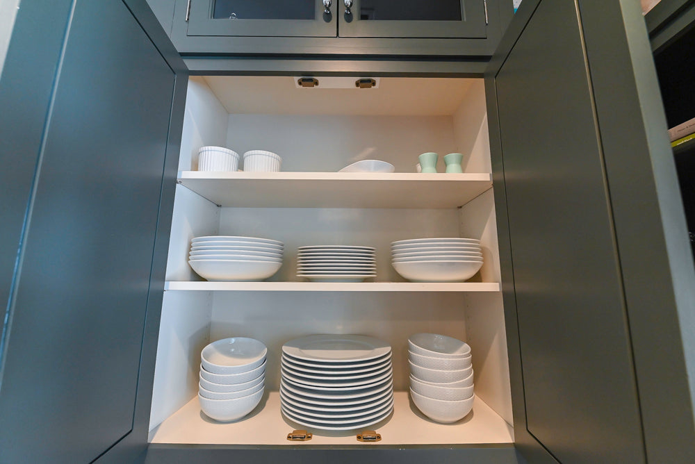 Rutt Transitional Sage Green Kitchen with Island, Viking & Sub-Zero Appliances