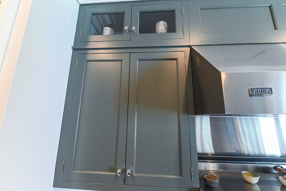 Rutt Transitional Sage Green Kitchen with Island, Viking & Sub-Zero Appliances
