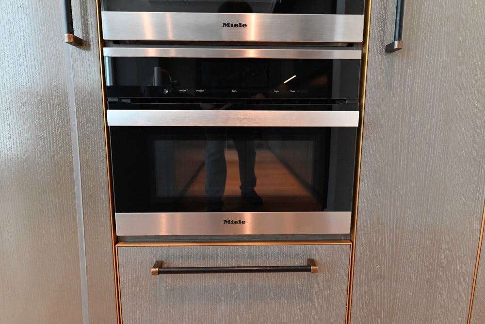 Thomas Juul-Hansen Modern Grey Oak Kitchen with Island & Miele Appliances