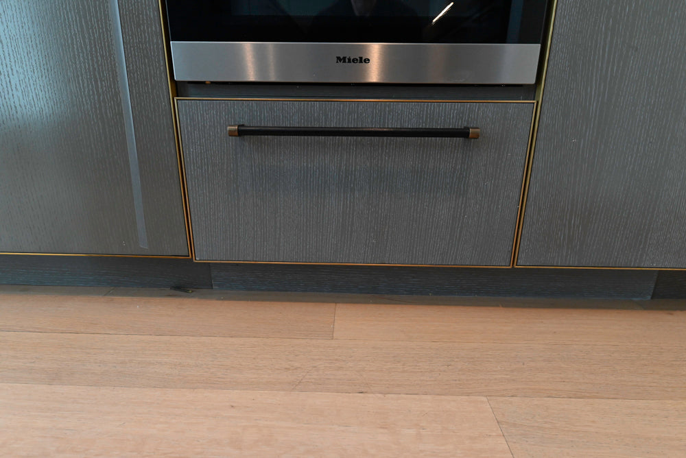 Thomas Juul-Hansen Modern Grey Oak Kitchen with Island & Miele Appliances