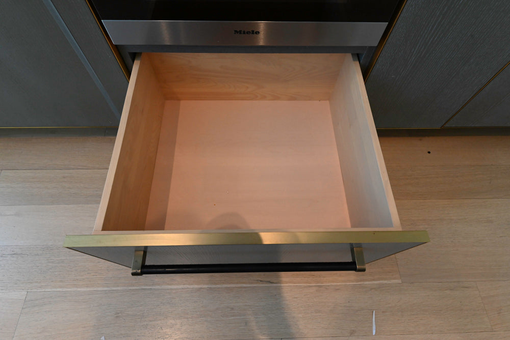Thomas Juul-Hansen Modern Grey Oak Kitchen with Island & Miele Appliances