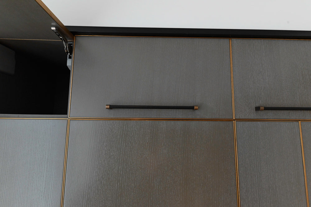 Thomas Juul-Hansen Modern Grey Oak Kitchen with Island & Miele Appliances