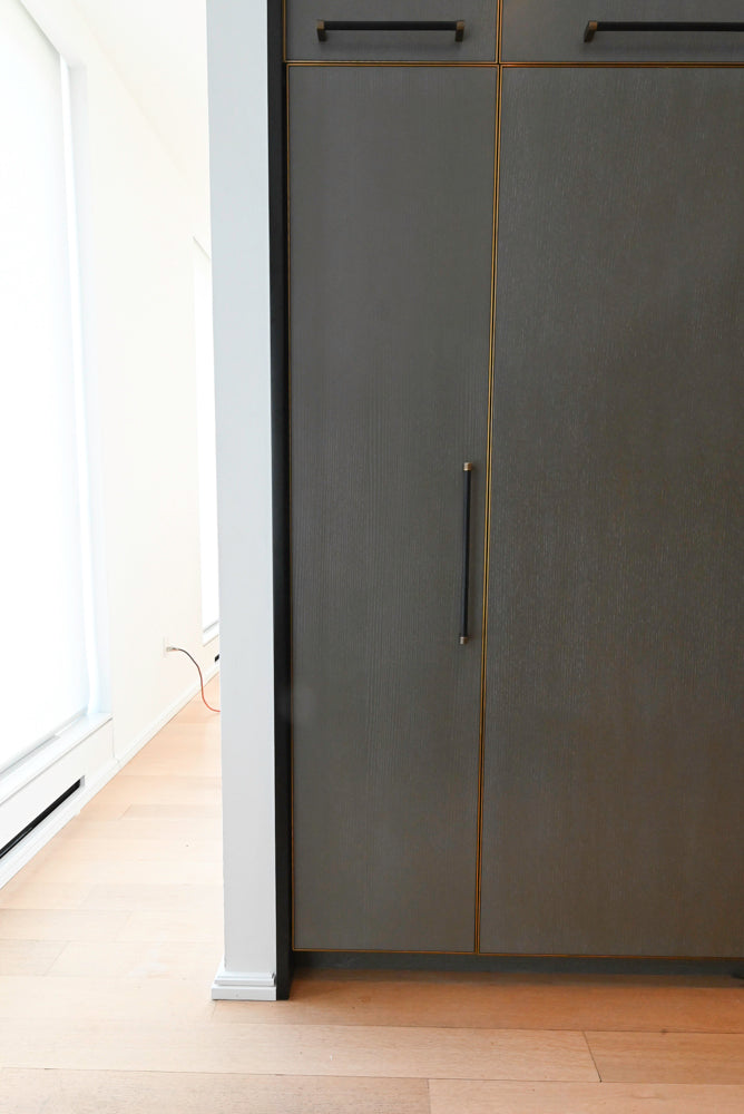Thomas Juul-Hansen Modern Grey Oak Kitchen with Island & Miele Appliances