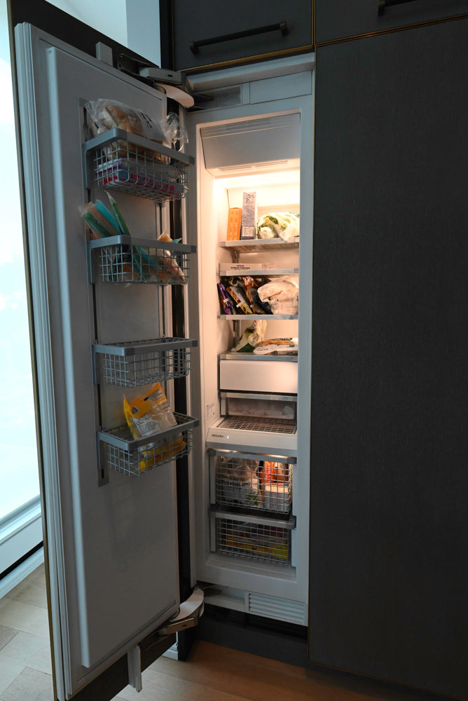Thomas Juul-Hansen Modern Grey Oak Kitchen with Island & Miele Appliances
