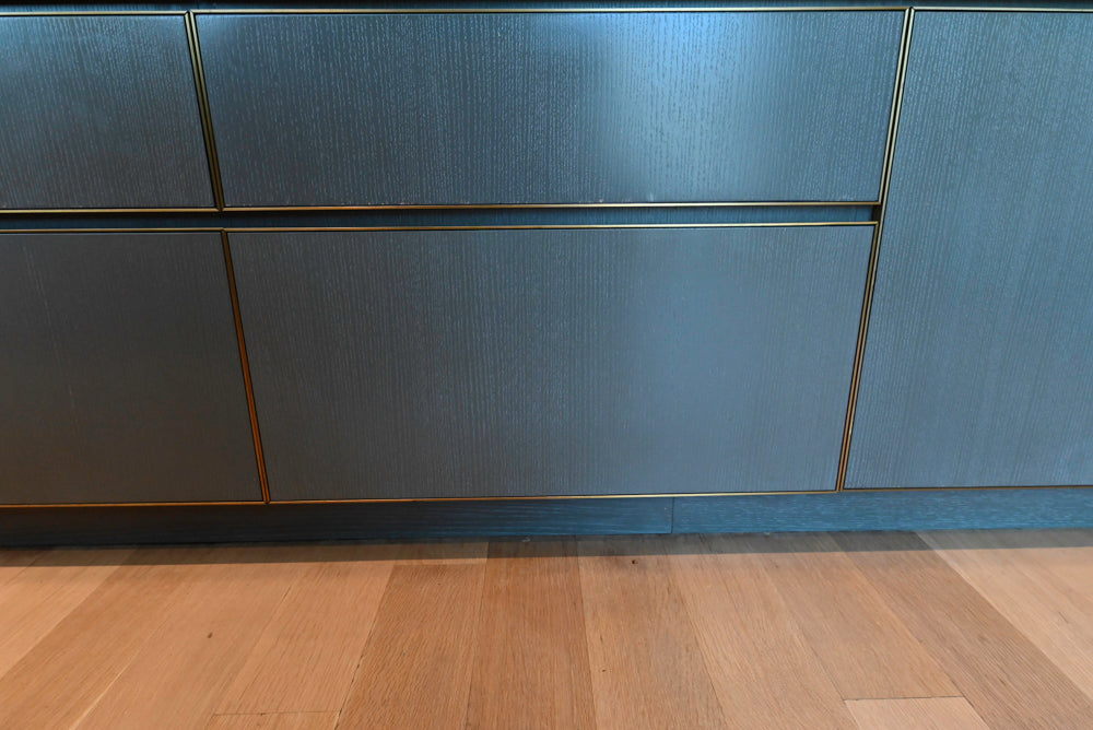Thomas Juul-Hansen Modern Grey Oak Kitchen with Island & Miele Appliances