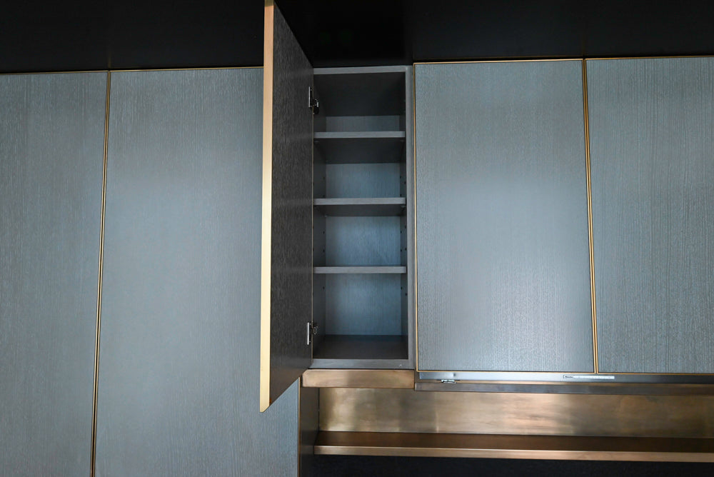 Thomas Juul-Hansen Modern Grey Oak Kitchen with Island & Miele Appliances