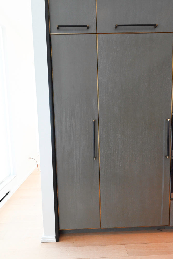 Thomas Juul-Hansen Modern Grey Oak Kitchen with Island & Miele Appliances